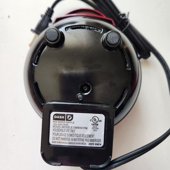 Dash Mini Waffle Maker Dark Red Nonstick Surface Portable Electric Appliance - Picture 5 of 6
